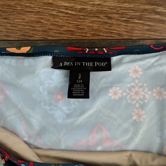 NWT A Pea In The Pod Mosaic Tile Print Maternity Tankini Swimsuit - Picture 10 of 11